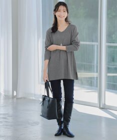 Tiaclasse 【洗える】カシミヤ混ニットチュニック