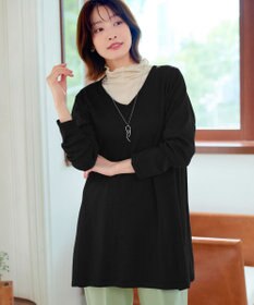 Tiaclasse L 【洗える】カシミヤ混ニットチュニック