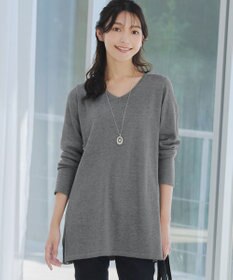 Tiaclasse 【洗える】カシミヤ混ニットチュニック