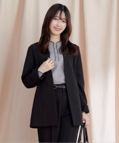 Tiaclasse 【ダブルストレッチ・洗える】カラーレスロングジャケット