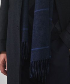 GOTAIRIKU 【カシミヤ100％】 幅広 マフラー_グレンチェック柄(40×180)