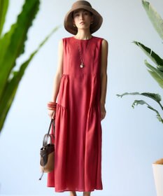 23区 L 【一部予約】ウォッシュドシアーボイル ノースリーブ ワンピース