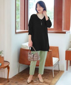 Tiaclasse 【洗える】カシミヤ混ニットチュニック