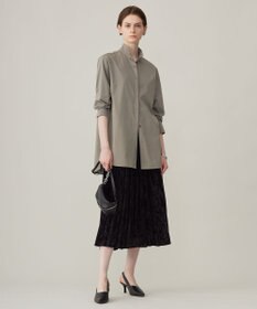 ICB 【洗える】 シアーベルベット プリーツスカート