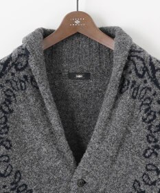 JOSEPH ABBOUD 【インポート素材/ソフトな肌触り/軽量】MOUSSE ペーズリー柄ショール カーディガン