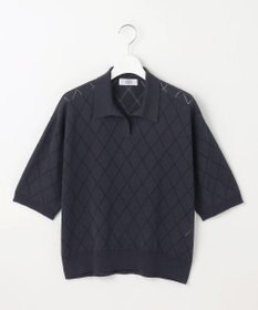 J.PRESS LADIES 【洗える・抗菌防臭】COTTON POLYESTER ポロ ニット