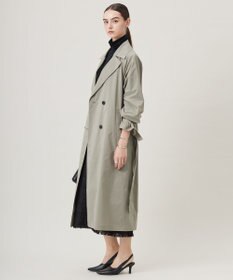 ICB 【撥水加工】メモリーストレッチタフタ トレンチコート