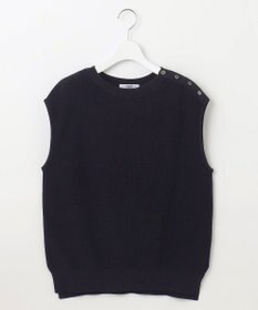 J.PRESS LADIES L 【洗える】GIMA COTTON ニット ベスト