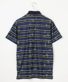 23区GOLF 【MEN】【吸水速乾・UVケア】ウェーブロゴプリント 半袖シャツ