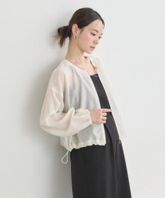 earth music&ecology シアーショートシャツブルゾン