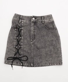 WEGO レースアップハートポケットデニムスカパン