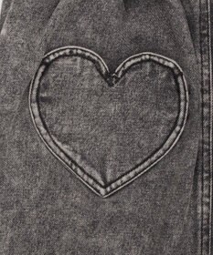 WEGO レースアップハートポケットデニムスカパン