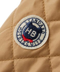 MIKI HOUSE HOT BISCUITS 【80-120cm】 抗菌・抗ウィルス ノーカラー キルティング 中綿ジャンパー