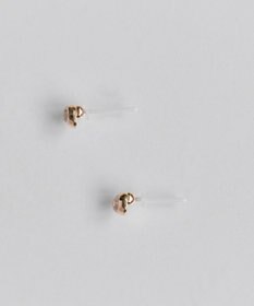 Phoebe 【金属アレルギー対応】ムーンライトビジューセラミックピアス　シャンパンゴールド