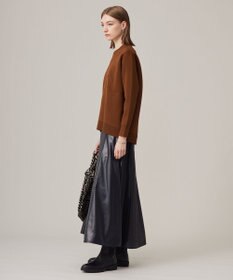 ICB L 【洗える】サテンワックスヴィンテージ フレアスカート