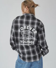 WEGO 【ユニセックス着用ITEM】グラフィックオンブレチェックシャツ（LS）