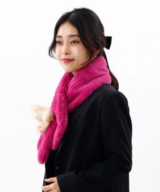 AURORA 【 ANNA SUI（アナ スイ）】バタフライエコファー差込マフラー(WASH)