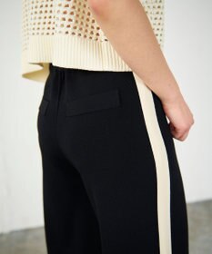 GRACE CONTINENTAL バイカラーニットパンツ