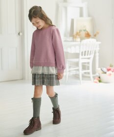 組曲 KIDS 【110-140㎝】フラワーキルト トレーナー