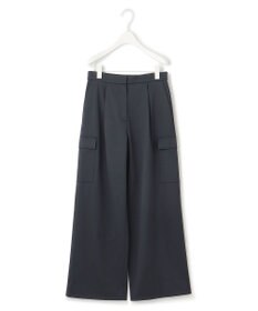 ICB 【UVカット・吸水速乾・洗える】シェルタリングドライサテン  ワイドストレートカーゴパンツ