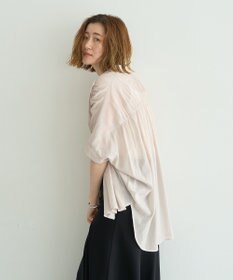YECCA VECCA 【ドライタッチ】シアーバックギャザーシャツ