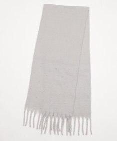 WEGO パール付きワイドフリンジストール