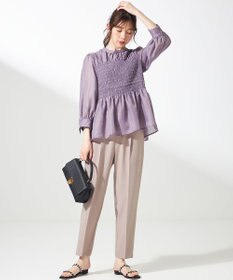 ANY SIS 【UVカット・接触冷感・吸水速乾】スマートビューティストレッチ  テーパードパンツ