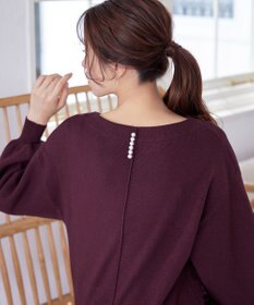 Tiaclasse L 【安田美沙子さん着用・洗える】ボリュームパフスリーブニットチュニック