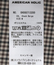 AMERICAN HOLIC クロップド丈バックタックシャツ