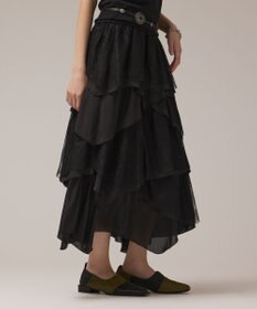 GRACE CONTINENTAL レースコンビティアードスカート