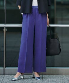 ICB L 【WEB限定カラーあり】FluidBackSatin ワイドパンツ ロイヤルブルー