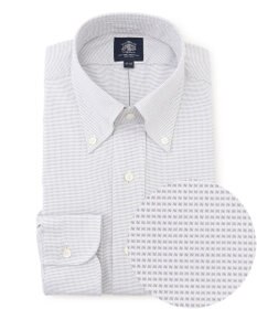 J.PRESS MEN 【PREMIUM PLEATS / 形態安定】ピンヘッド ドレスシャツ / B.D.