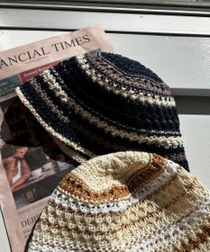 WEGO クロシェ編みボーダーハット