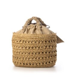 UNBILLION カシュカシュ cachecache / 下がりリボン柄編みトートバッグ