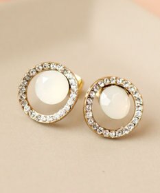 Tiaclasse 【金属アレルギー対応】 一粒クリスタルサークルピアス