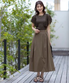 ANY SIS 【洗える】レーシーフレアスリーブ ニット