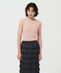 GRACE CONTINENTAL リブシアーニットトップ