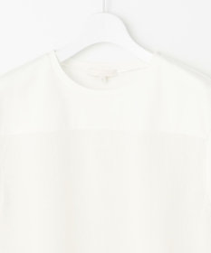 自由区 L 【カタログ掲載・洗える】リネンサッカーコンビブロッキング カットソー