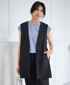 ANY 【洗濯機可】カットジョーゼットジレ