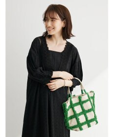 Green Parks Ｉ　胸元レース７分袖ワンピース