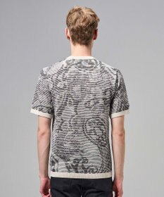 JOSEPH HOMME オリエンタルブラインドジャガード　クルーネック半袖ニットTEE
