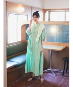 earth music&ecology ポプリンフレアワンピース