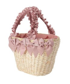 Maison de FLEUR 【2Way】フリルハンドルメイズリボン2Wayカゴバッグ