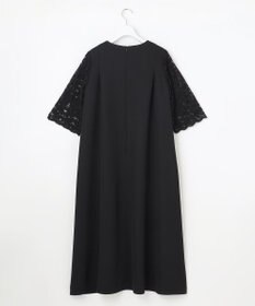 自由区 L 【17号サイズまで展開】フラワーレースダブルクロス ワンピース