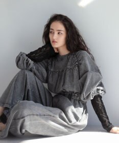 Green Parks ■ＥＳＣＡＲ　シャーリングデニムオールインワン