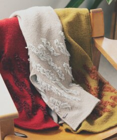 POLS ジャガード織 ウールカットジャガード　ストール