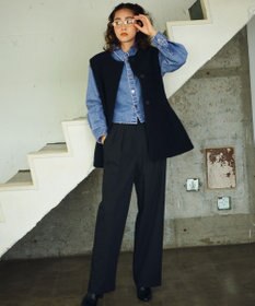 23区 L 【CLASSY.11月号掲載/洗える】ドライ2WAYストレッチ ワイドパンツ