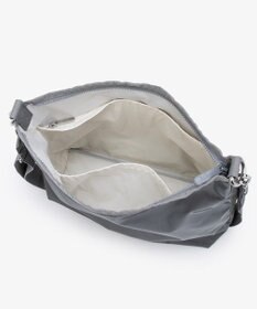 LeSportsac MEDIUM ZIP SHOULDER/ガンメタルグレーシャイン