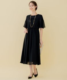 自由区 【WEB限定】シフォンレースコンビネーション ドレス