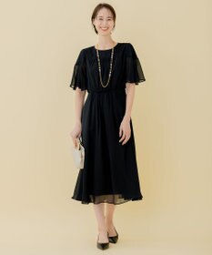 自由区 【WEB限定】シフォンレースコンビネーション ドレス